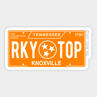 Rocky Top License Plate Sticker